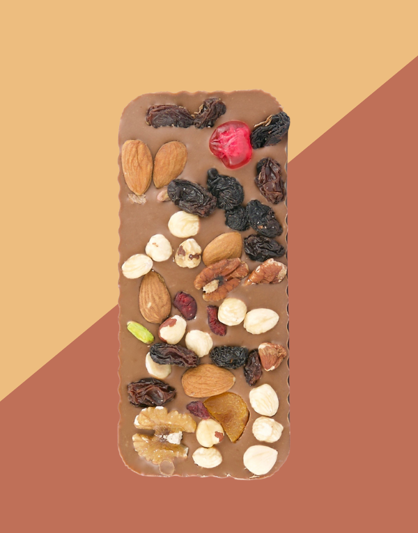 Chocolate bar fruit and nut