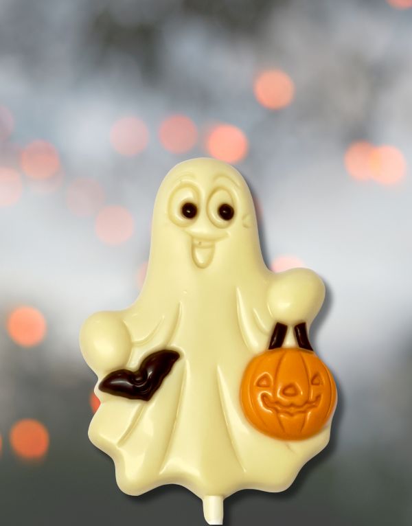 Ghost Boo White Chocolate Lollipop