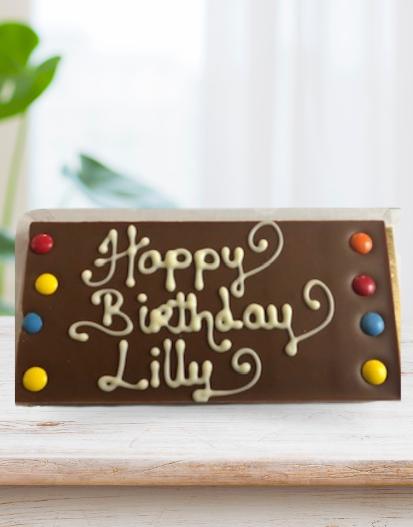 Personalised Chocolate Slab | Chez Emily Handmade Chocolate